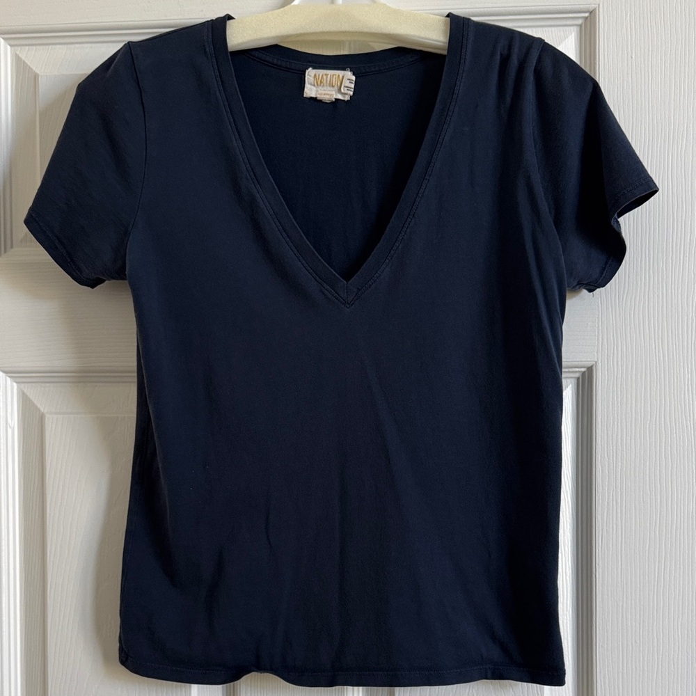 Native Deep Blue V-Neck Women's Tee